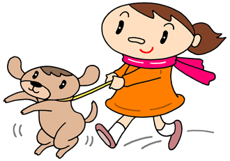 無料イラスト アップロード キャラクター 少女 愛犬 ペット 飼い犬 散歩 のイラスト オフィスで使えるビジネス素材 楽天ブログ