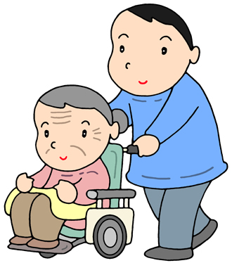 無料イラスト アップロード 介護 息子介護 車椅子 移動介助 老親介護 要介護者 のイラスト オフィスで使えるビジネス素材 楽天ブログ